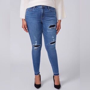 LB Jean Skinny Power Pocket Super Stretch Deconstructed & Released Hem